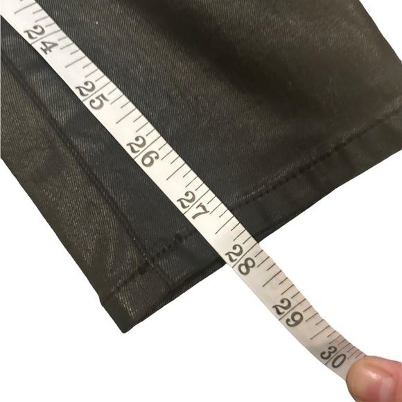 Banana Republic Mid- Rise Skinny stretch Coated Jean Size 29/8R Black - Picture 7 of 9
